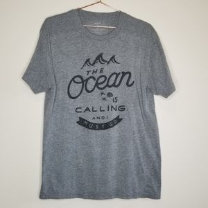 Sevenly gray ocean tee size large (h)